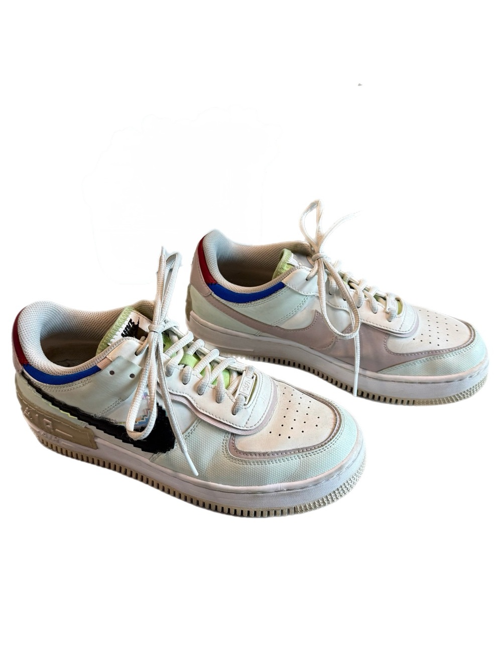 Nike Air Force 1 Shadow Pastel Multicolor Sneakers Size 10